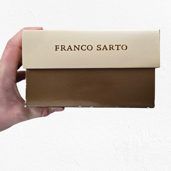 Franco Sarto Black Vegan Leather Strappy Open Toe Wedge Heel Sandals Size 7 - Picture 14 of 15